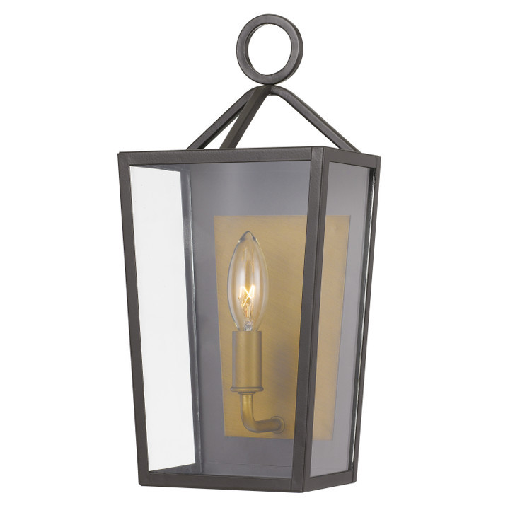 Monterrey 14 In 1-Light Satin Brass Outdoor Wall Sconce Lamp