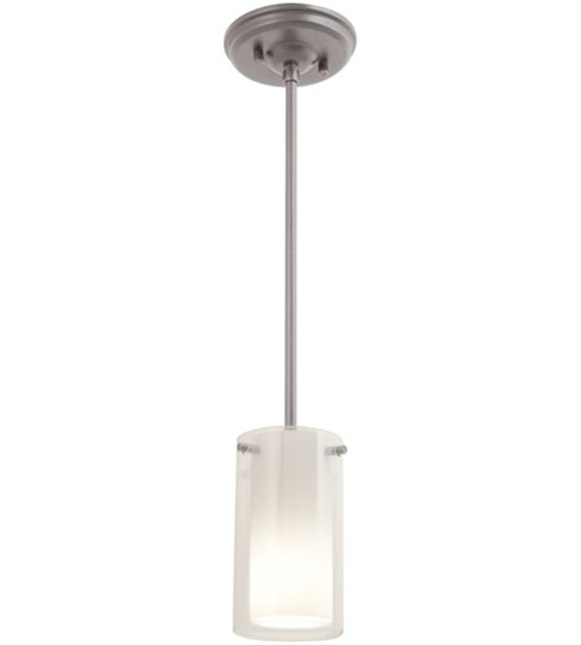 Essex Small Mini-Pendant Buffed Nickel with Half Opal Glass Finish