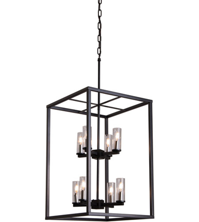 Sambre 8 Light Foyer Multiple Finishes and Graphite with Clear Glass Finish