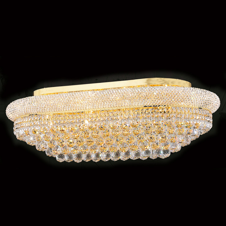 Bagel Crystal Flush Mount Light KL-41035-3620-G oval