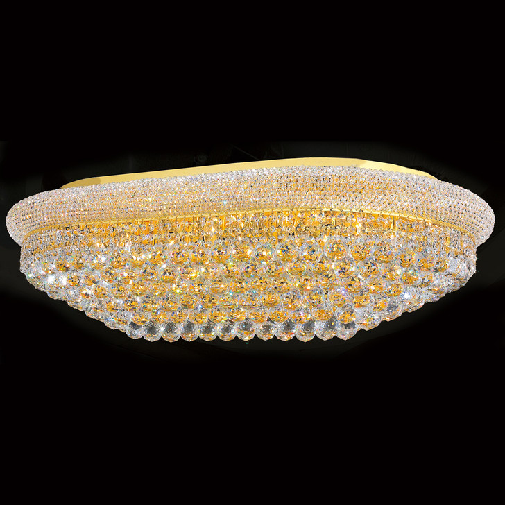 Bagel Crystal Flush Mount Light Oval KL-41035-4024-G