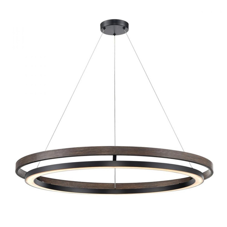 Cybele CCT 30 Inch Pendant Ebony and Ironwood on Metal Finish