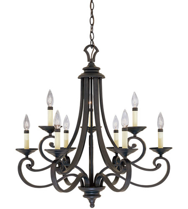 9 Light Chandelier 9039-NI