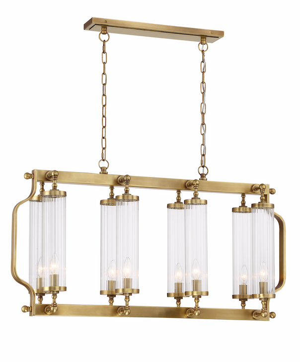 Zeev Lighting Regis Collection Aged Brass Chandelier CD10227/8/AGB