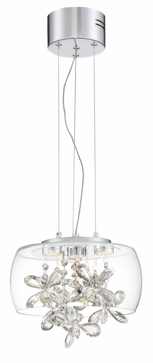 Zeev Lighting Destiny Collection Chrome LED Mini Pendant Ceiling Light MP40027/LED/CH