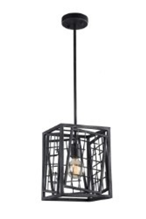 Zeev Lighting Plexus Collection Rustic Iron Mini Pendant Ceiling Light MP40031/1/RI