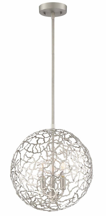 Zeev Lighting Helios Collection Satin Nickel Pendant Ceiling Light P30038/3/SN