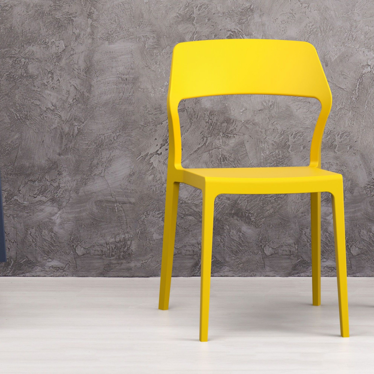 32.75" Yellow Solid Patio Dining Chair | Pool Central