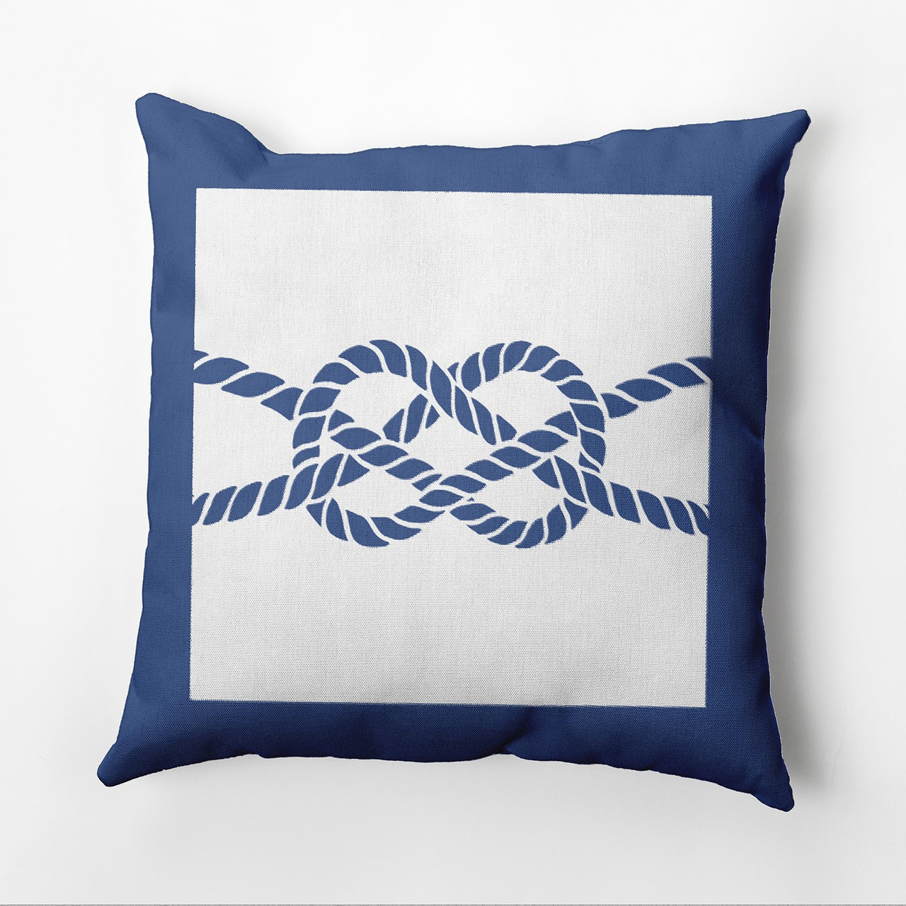Contemporary Home Living Nautical Knot Outdoor Throw Pillow - Thumbnail 2