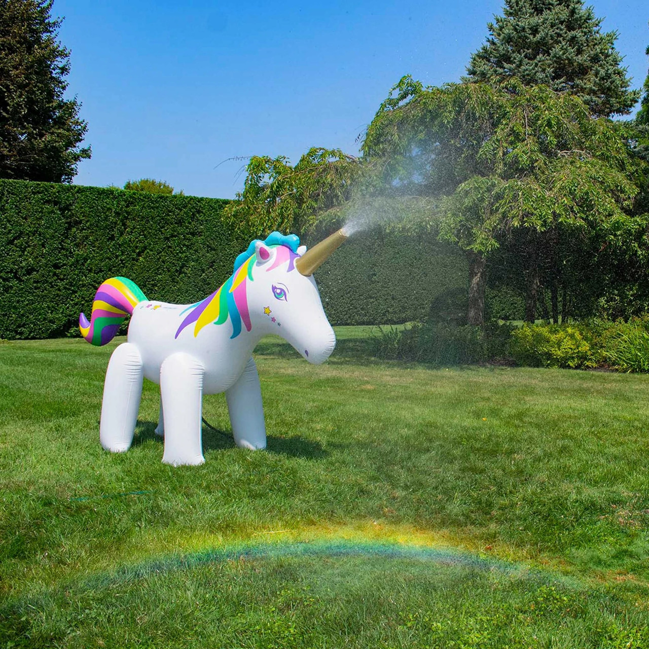 Rainbow Sprinkler Inflatable Water Sprinkler Rainbow Unicorn