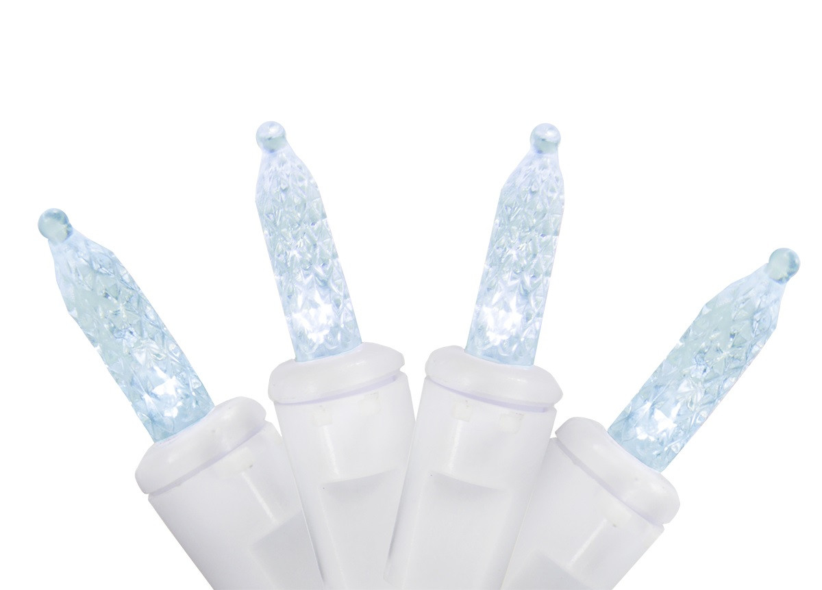 Set of 60 Crystal White LED Mini Dripping Icicle Christmas Lights 37.25 ...
