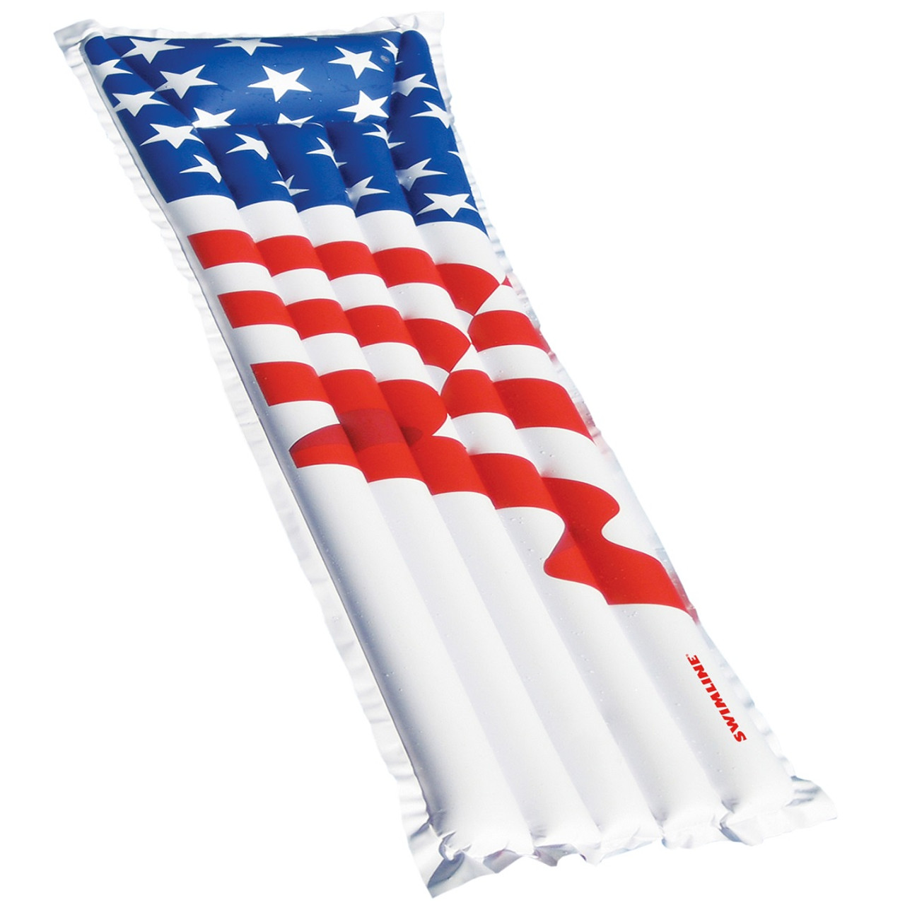 72-Inch American Flag Inflatable Pool Air Mattress: Red, White & Blue Fun  for Everyone