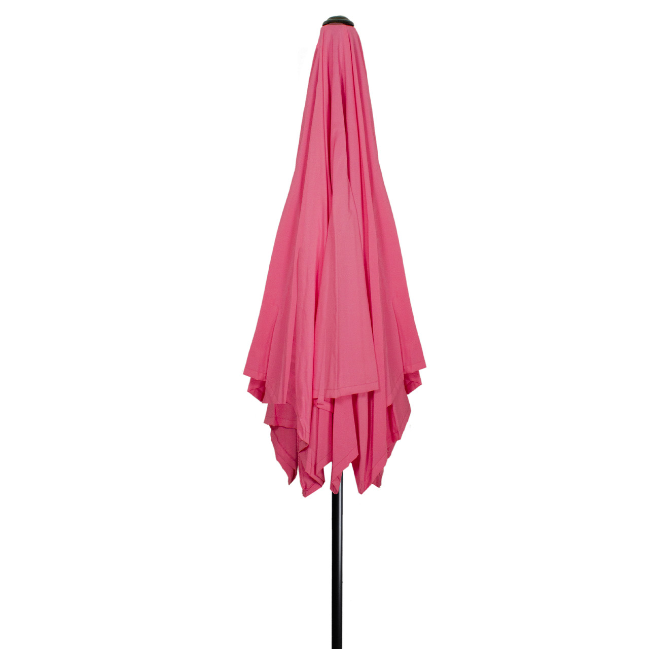 8.85ft Outdoor Patio Lotus Umbrella with Hand Crank, Pink Pool Central