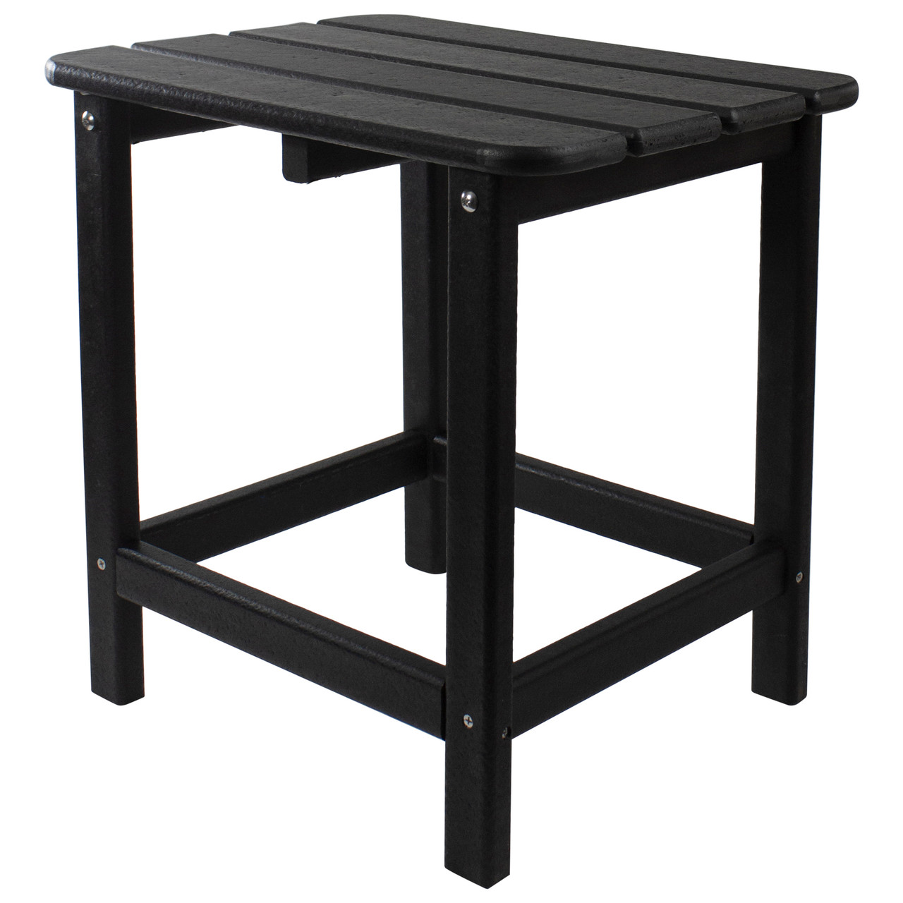 Picture of All Weather Recycled Plastic Outdoor Side Table, Black | Pool Central