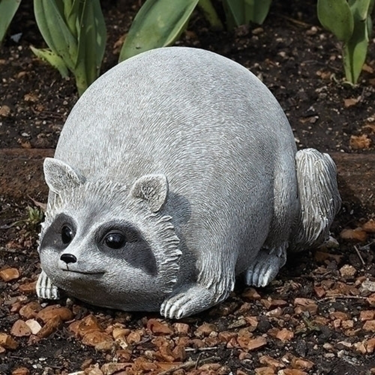 10" Raccoon Outdoor Garden Statue Pool Central