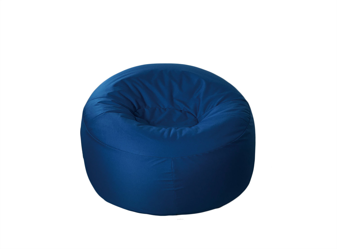 40” Blue Round Inflatable Outdoor Patio Lounge Chair with Cover | Pool ...