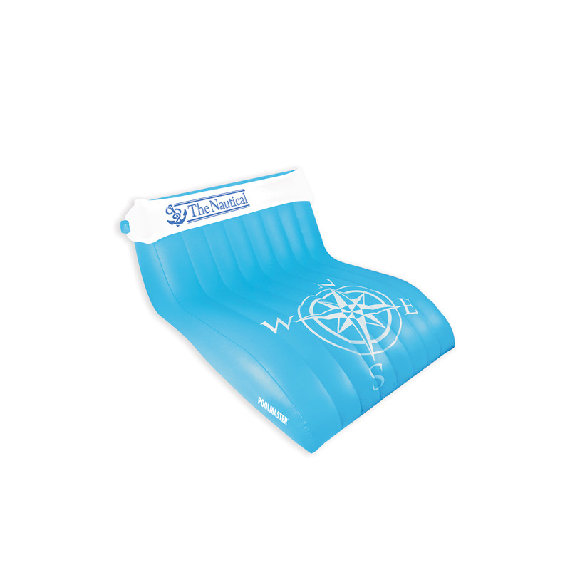 Inflatable Aqua Blue & White Double Mattress Swimming Pool Float with