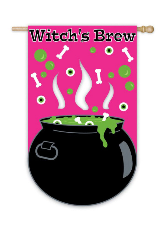 Evergreen Witch's Brew Garden Flag