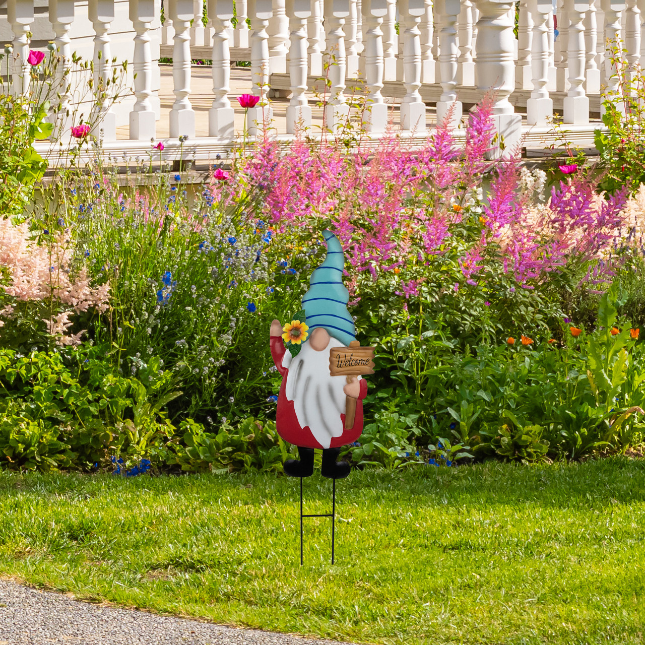 Welcome Gnome Outdoor Garden Stake - 22