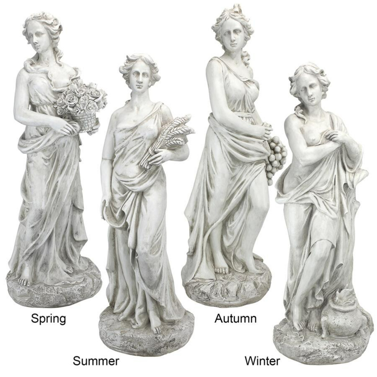 Goddesses of the Four Seasons Outdoor Garden Statues - 32.5