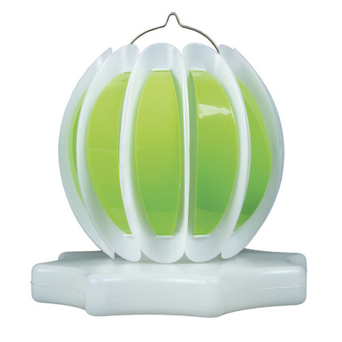 Set of 2 Green and White Floating or Hanging Solar Powered Outdoor Decorative Lanterns