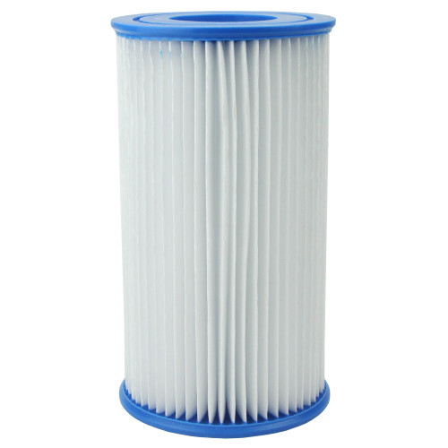 14.25" White and Blue Swimming Pool Filter Cartridge - Improved Clarity and Easy Cleaning