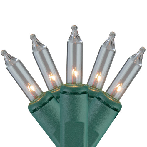 150ct Clear Everglow 8-Function Mini Christmas Lights - 37.5ft, Green Wire