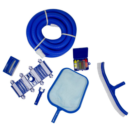 7-Piece Blue Pool Maintenance Cleaning Kit" - Keep Your Pool Sparkling Clean with Ease!