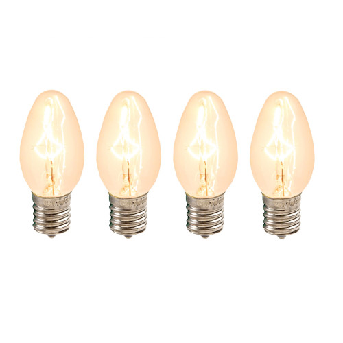 Set of 4 Cleveland Vintage Lighting Edison Style E12 Base Nightlight Bulbs