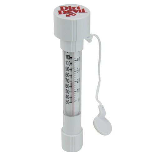 8.25" White Swimming Pool Thermometer with Cord and Removable Buoy
