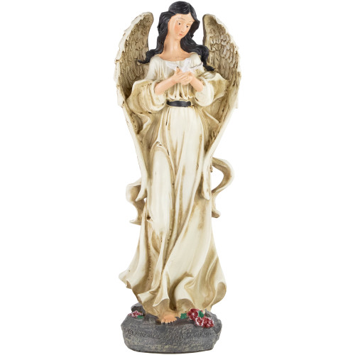 13" Peace and Love Angel with Dove Outdoor Garden Statue - A Serene Addition to Your Decor