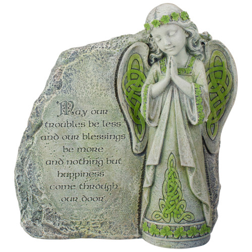 9.75" Gray Joseph's Studio Irish Blessing Angel Garden Statue