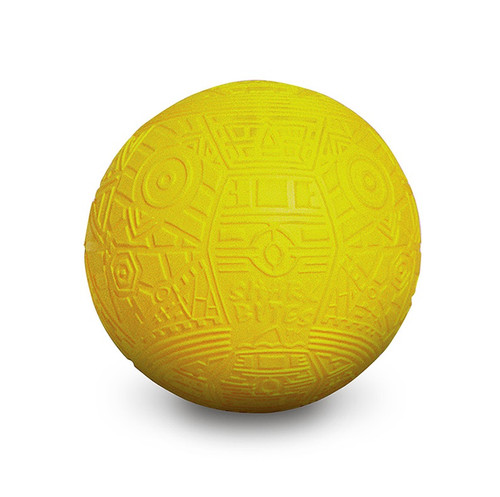 Get a Grip on Water Fun with 7" Yellow Shark Bite Geometric Pattern Pool Ball - Must-Have Accessory for Summer Splash!