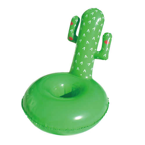 Stay Refreshed in Style: 8" Inflatable Cactus Swimming Pool Floating Drink Holder