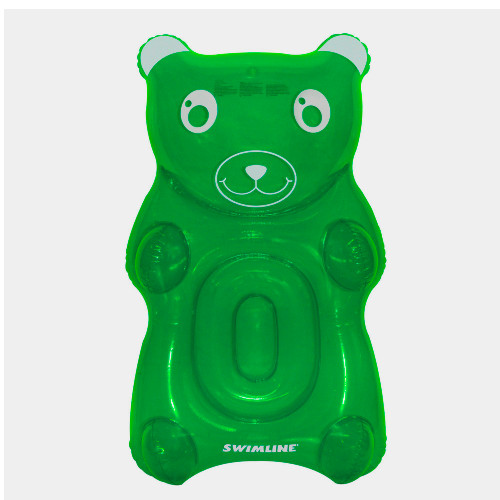60" Green and White Gummy Bear Swimming Pool Float