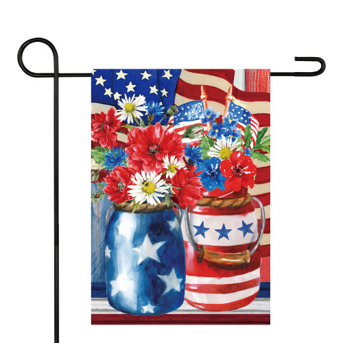 Floral Bouquet Outdoor Americana Garden Flag 18" x 12.5"