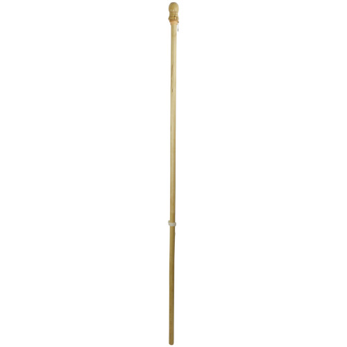 5' Wooden Flagpole with Anti-Furling Ring and Bracket Kit