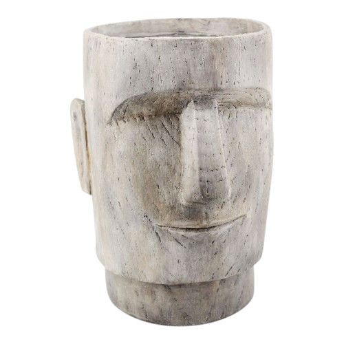 18.5" Gray Face Outdoor Garden Planter