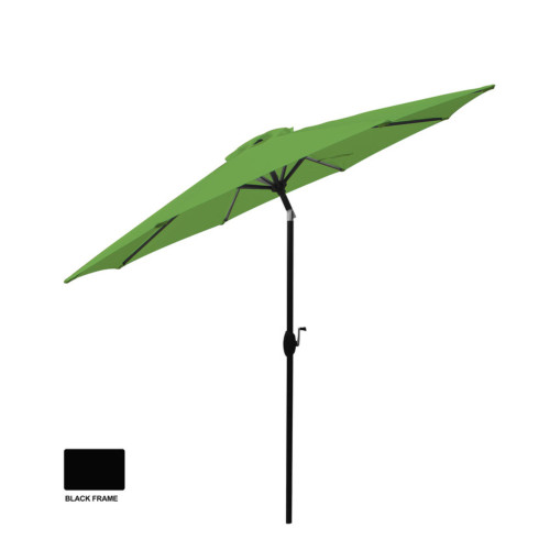 106-Inch Lime Green and Black Aluminum Patio Umbrella With Tilt