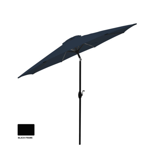 106.25" Navy Blue Aluminum Market Patio Umbrella