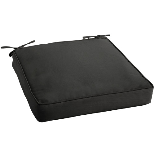 25" Black Sunbrella Deep Seating Pillow and Chair Cushion