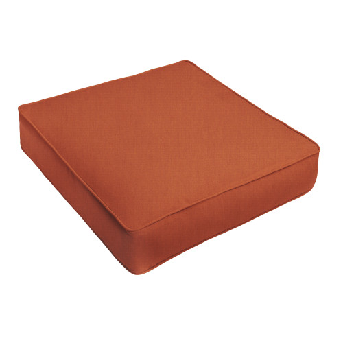 22.50" Rust Orange Square Sunbrella Indoor and Outdoor Single Deep Seating Cushion
