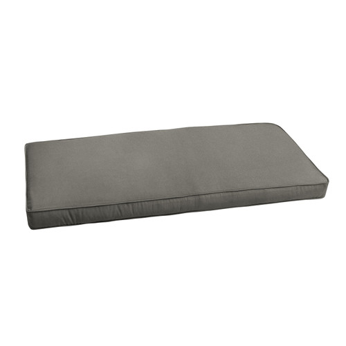 5' Charcoal Gray Sunbrella Indoor and Outdoor Bench Cushion