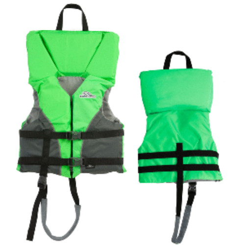 Green and Black Stearns Multipurpose Youth Life Vest Jacket 15"