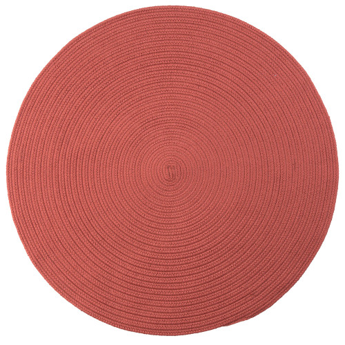 9' Terracotta All Purpose Handcrafted Reversible Round Outdoor Area Throw Rug