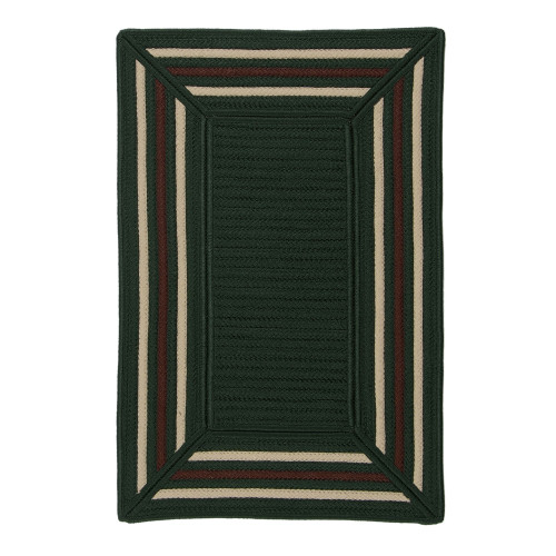 14' x 18' Green and White All Purpose Handmade Reversible Rectangle Mudroom Area Throw Rug