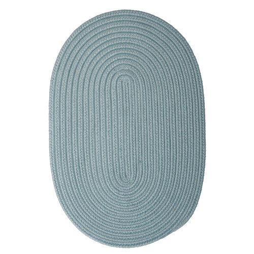 11' Flint Blue Solid All Purpose Handcrafted Reversible Round Outdoor Area Throw Rug
