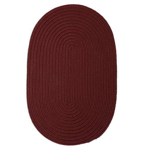 2.25' x 3.8' Burgundy All Purpose Handcrafted Reversible Oval Outdoor Area Throw Rug