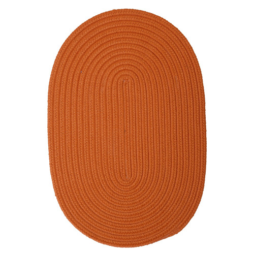 5' x 7' Orange All Purpose Handcrafted Reversible Oval Outdoor Area Throw Rug