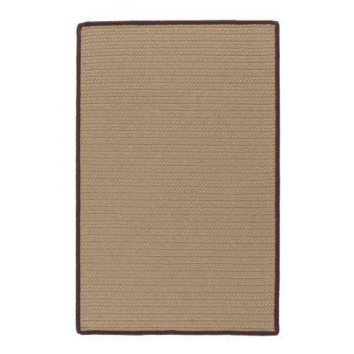 7' x 7' Brown and Tan All Purpose Handcrafted Reversible Square Outdoor Area Throw Rug